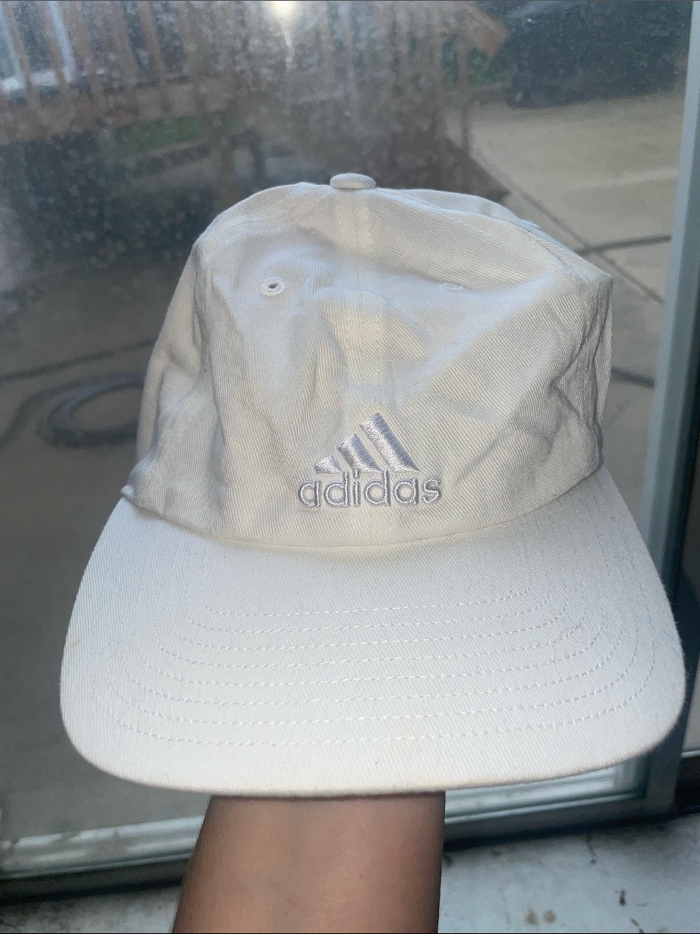 adidas Off-White Embroidered Logo Baseball Cap